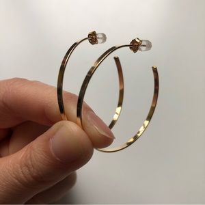 14K gold filled hoop earrings 40 mm diameter NEW